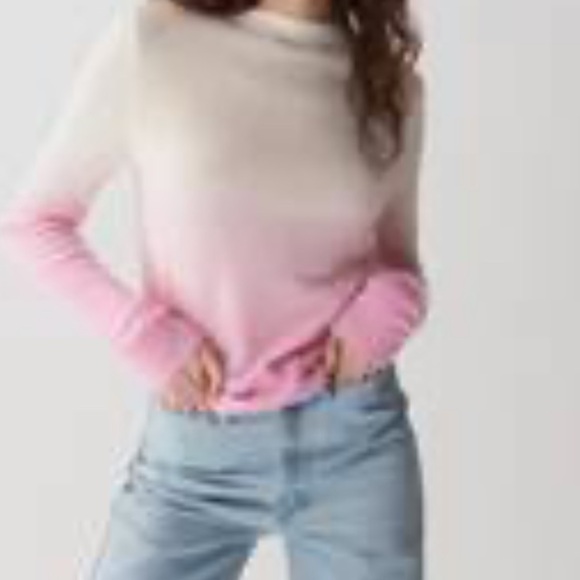 Scott & Scott London 100% Cashmere Tie Dye Swester Sz M Ribbed Jumper - Picture 1 of 8